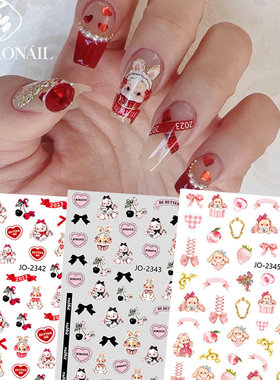 Bunny Nail Sticker Lolita Bunny Dirty Miss Bow Bunny Nail St