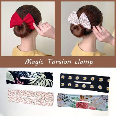 Fashion Iron Twisted Wire Bow Tie Hair Headband Roller Hairp