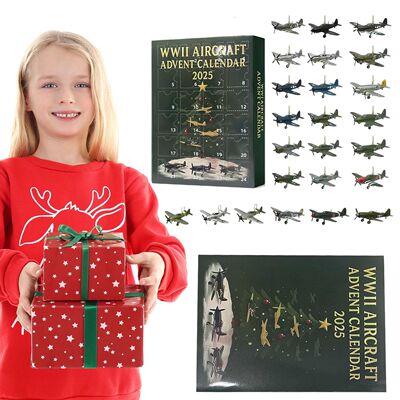 WWII Aircraft 24 Days Christmas Countdown Calendar Christmas