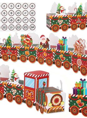24pcs/Sets Christmas Advent Calendar gift Boxes with 1 sheet