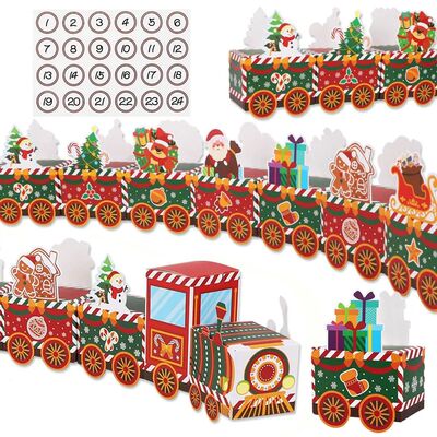 24pcs/Sets Christmas Advent Calendar gift Boxes with 1 sheet