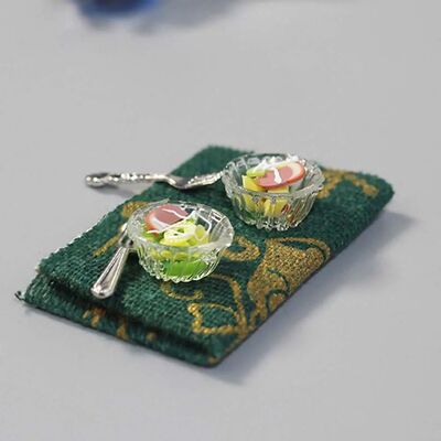 1PC 1:12 Scale Miniature Dollhouse Vegetable Salad Bowl Mini