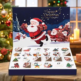 24 Grids Christmas Advent Calendar DIY Fillable Empty Gift B
