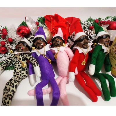 11.81inch Christmas Elf Doll with Snoop on a Stoop Christmas