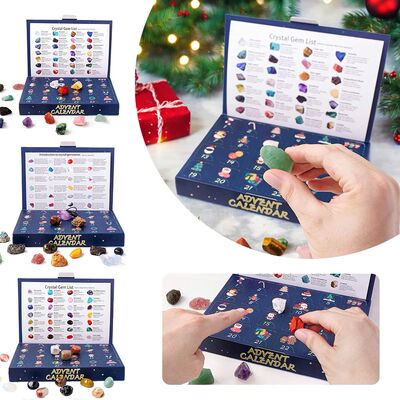 Crystals-Gemstone Advents Calendar 24pcs Colorful Collectibl