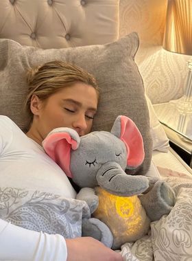 4 Modes Baby Breathing Soothing Elephant Plush Doll Toy Slee
