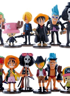 6pcs/set Anime Set Luffy Chopper Sanji Zoro Brook Q Ver 26th