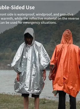 Emergency Raincoat Poncho Waterproof Rainwear Blanket Surviv