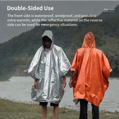 Emergency Raincoat Poncho Waterproof Rainwear Blanket Surviv