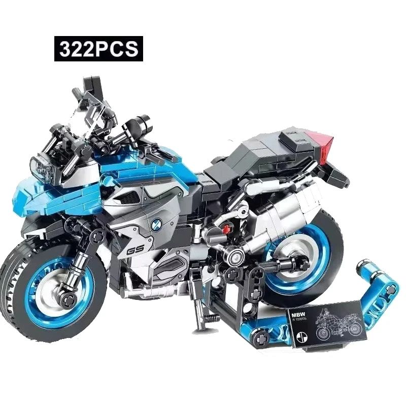 MOC Assembly Expert Building Block Kits Motorcycle Model Sim