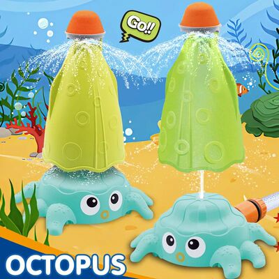 Kid Octopus Sprinkler Rotating Water Spray Toy Splashing Sum