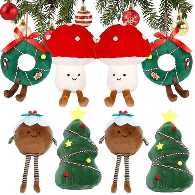 Christmas Tree Decoration Cute Mushroom Wreath Decor Accesso