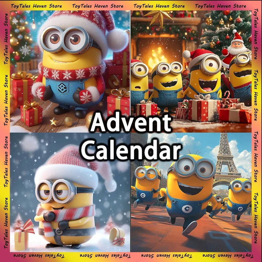 New Minions Christmas Advent Calendar Halloween Surprise Gif
