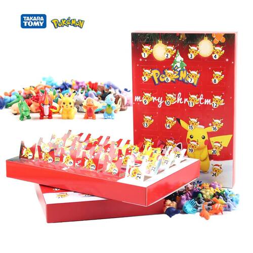 24Pcs/set Pokemon Figure Christmas Advent Calendar Blind Box