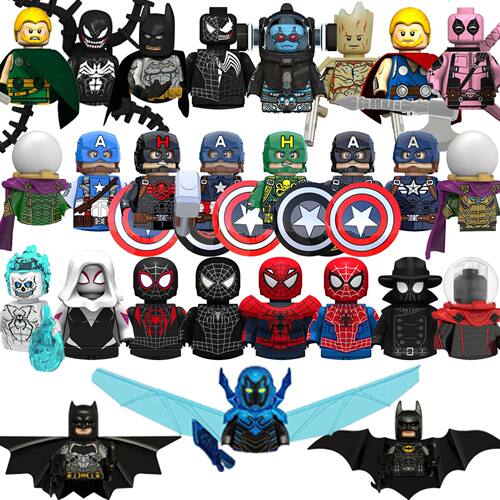 Marvel Blocks Brick Blue Beetle Raccoon Superhero Mini chara