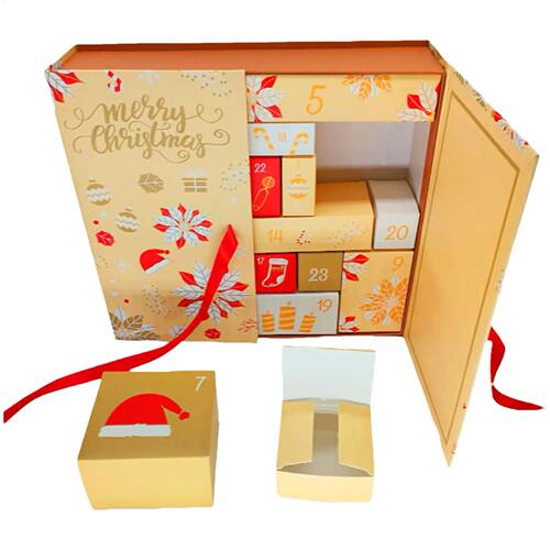24 Days Countdown to christmas Calendar Boxes with 24 grids