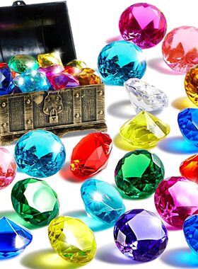 10 Colorful Diving Gemstones with Treasure Chest – Underwat
