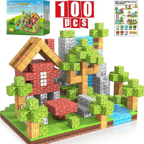 Magnetic Building Cubes Magnet Set Toys Stem Montessori Stac