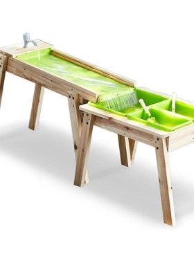 Kids 3 Sets Rushing River Falls Sensory Table Wood Sand Play