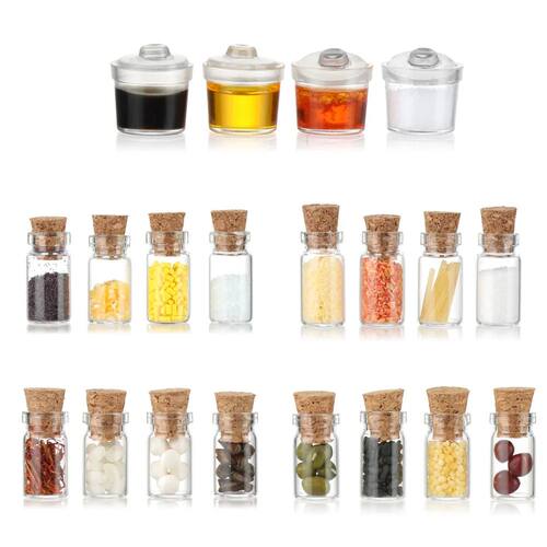 4Pcs 1:12 Dollhouse Miniature Foods Accessories Mini Glass S