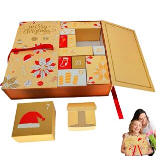 Empty Advent Calendar Boxes 24 Grids Refillable Advent Calen