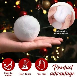Indoor Snowball Fight 12pcs Plush Snowballs Realistic Fake
