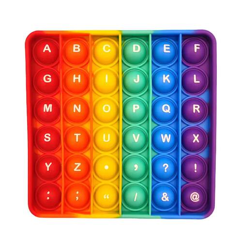 Letter A-Z Rainbow Square Fidget Toys Number Learning Teachi