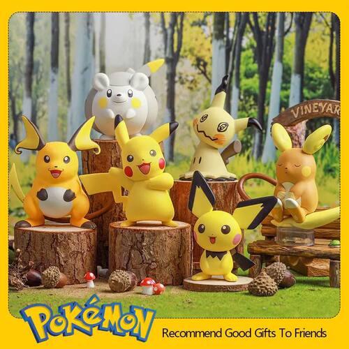 Pokemon Action Figures Genuine Pikachu Kawaii Mimikyu Togede