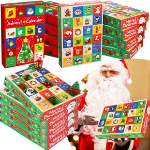 Christmas Advent Calendar Countdown Gift Boxes Refillable Wr