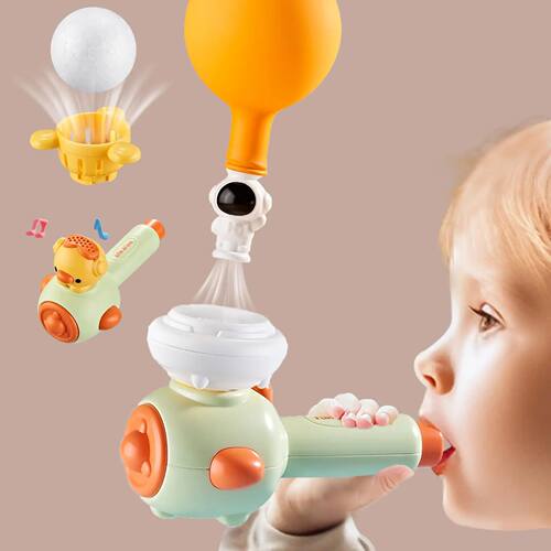 Montessori Toy for Kids with Whistle Ball Blowing Floating B