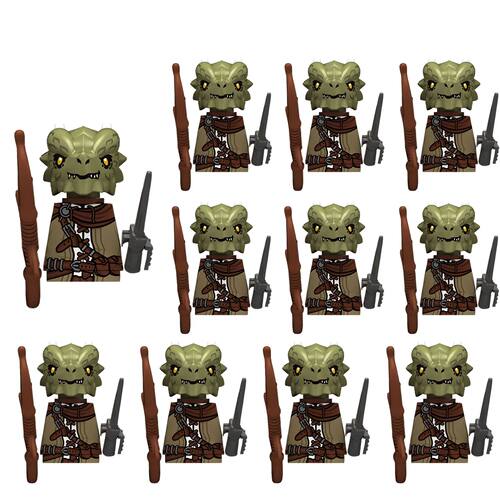 11pcs Medieval Dragon Knights Heavy armor Bricks Assemble Ac