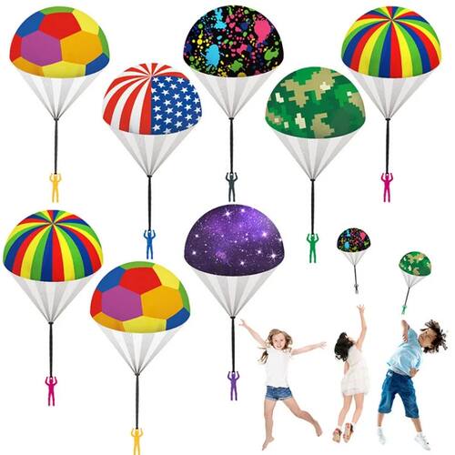 5pcs/lot Hand Throw Parachute Army Man Flying Toys for Kids