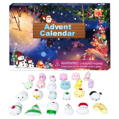 Mochi Squishies Advent Calendars with 24pcs Different Cute A