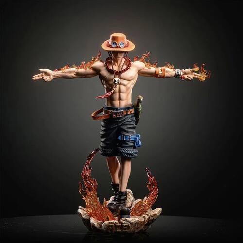 28cm Anime Ace Figure Portgas D Ace Action Figurine PVC Stat