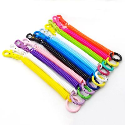 Coil Springs Keychain Stretchy Spiral Spring Coil Retractabl