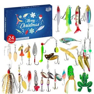 Advent Calendar Fishing Tackle Set 24X Christmas Countdown C