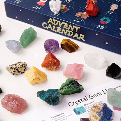 Christmas Advent Calendar Crystal Natural Stone Ore Gemstone
