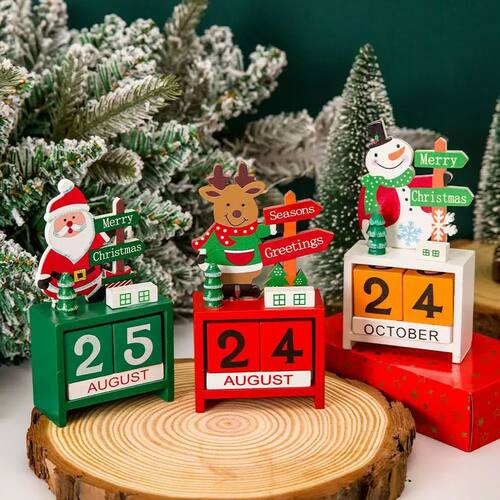 Wooden Christmas Countdown Calendar - Advent Calendar with D