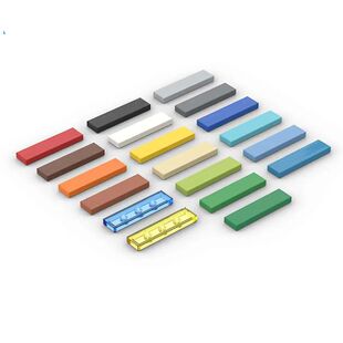 50pcs BUlk Building Blocks Thin Figure Bricks Smooth 1x4 Dot