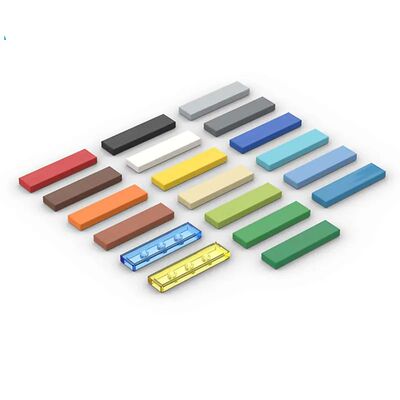 50pcs BUlk Building Blocks Thin Figure Bricks Smooth 1x4 Dot