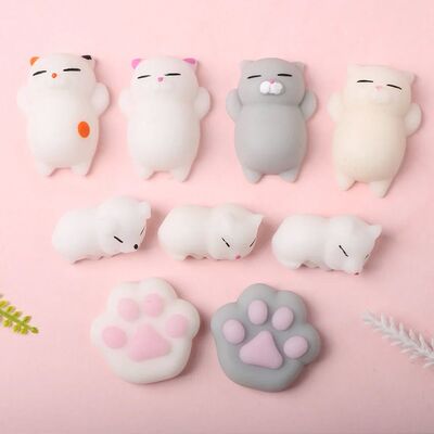 Cute Squishy Mochi Animal Stress Relief Toys Soft TPR Squeez