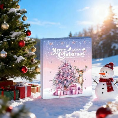 Christmas Advent Calendar purple 24 Grid Countdown DIY Brace