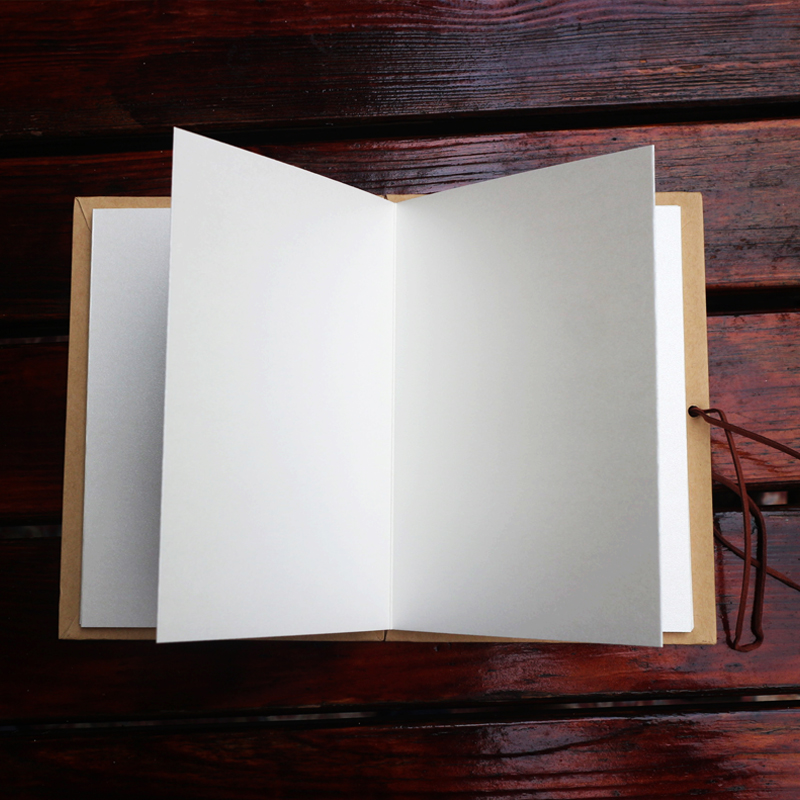 空白风琴本白色内页画画旅游印章