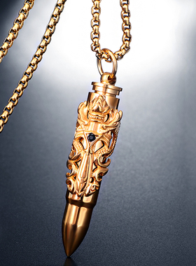 街头嘻哈龙魂钛钢潮人学生项链