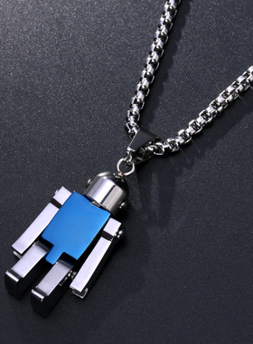 街头风男士钛钢挂件学生刻字吊坠