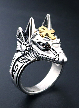 霸气风防身男士钛钢学生饰品戒子