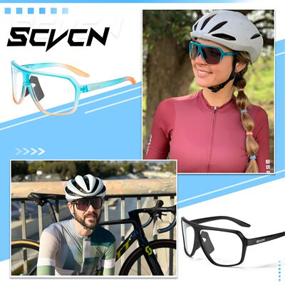New UV400 Photochromic Cycling Sunglasses for Men MTB Road B