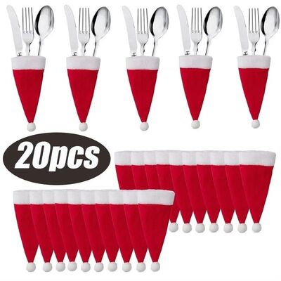 Merry Christmas Decoration Christmas Tableware Bag Holder Ch