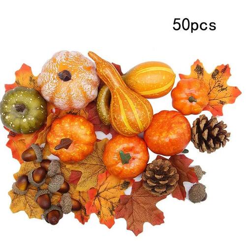 1 Set Fall Harvest Decor Props Artificial Mini Pumpkin Gourd