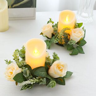 Decoration Flower Artificia Party Wedding Candlestick Wreath